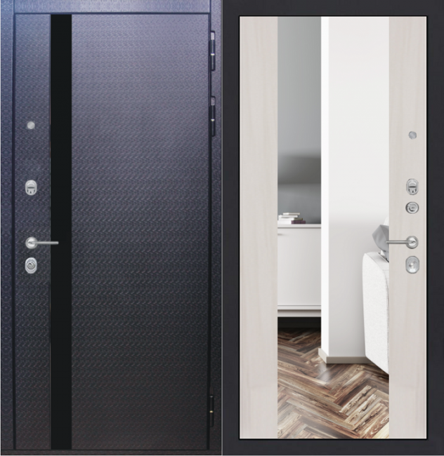 Дверь ZMD Люкс 3D Зеркало XXL Сандал светлый Дверь ZMD Люкс 3D Зеркало XXL Сандал светлый