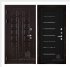 Дверь входная взломостойкая Сенатор стандарт, цвет венге,  панель - light 2110 (зеркало) цвет шоко велюр