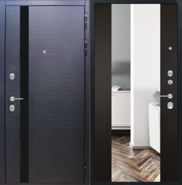 Дверь ZMD Люкс 3D Зеркало XXL Венге Дверь ZMD Люкс 3D Зеркало XXL Венге