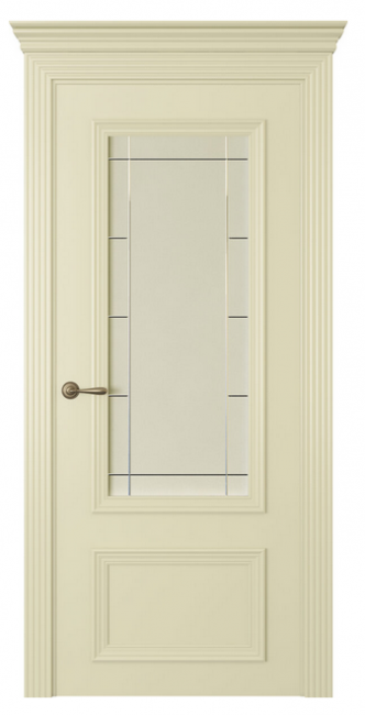 Межкомнатная дверь Дрезден 2 (ст.стелла)  Эмаль шампань
