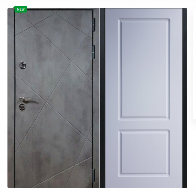 Дверь Урбан темный 117 Белый матовый