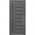 Межкомнатная дверь экошпон ЛУ 17 стекло черное (Серый) Межкомнатная дверь экошпон ЛУ 17 стекло черное (Серый)