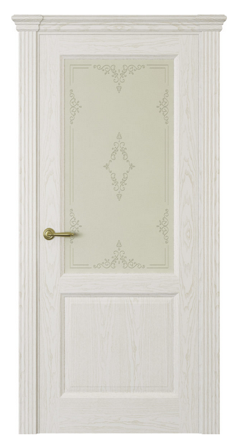 Межкомнатная дверь Парма (ст.ажур)  Ясень белоснежный