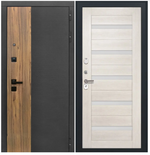 Дверь Luxor-46 - СБ-1 (ст. белое, 16мм, беленый дуб)