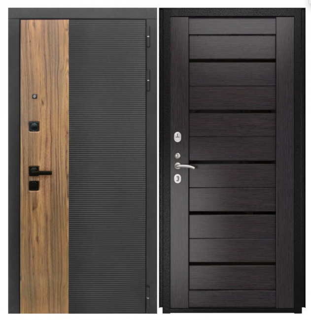 Дверь Luxor-46 - СБ-1 (лак.черное, 16мм, венге)