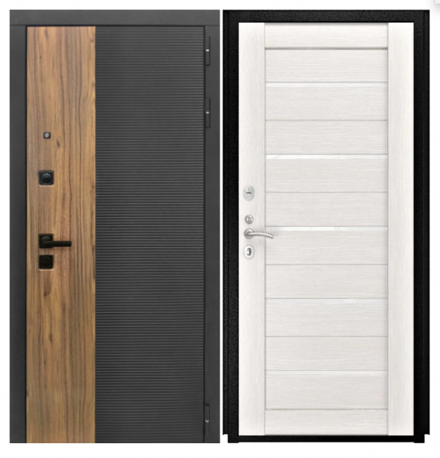 Дверь Luxor-46 - СБ-1 (лак. белое, 16мм, беленый дуб)