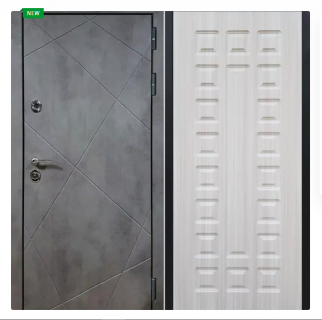 Дверь Урбан темный 183 Сандал белый