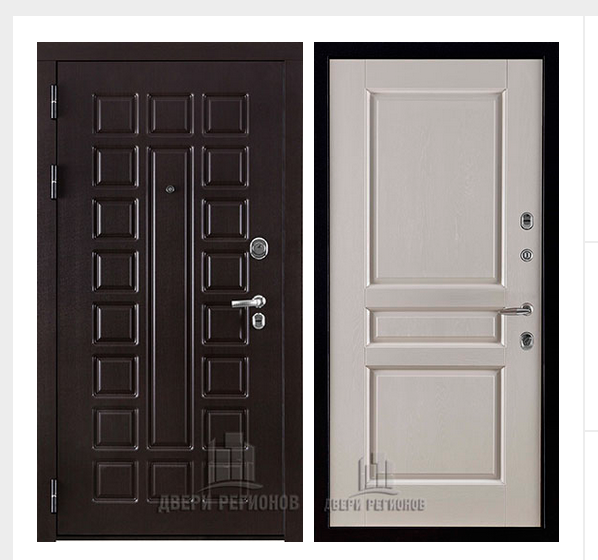 Дверь входная взломостойкая Сенатор стандарт, цвет венге,  панель - виктория цвет эмаль слоновая кость