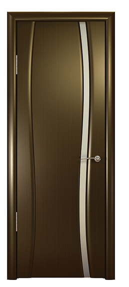 Межкомнатная дверь Океан Буревесник 1 (ст.белое триплекс)  Венге