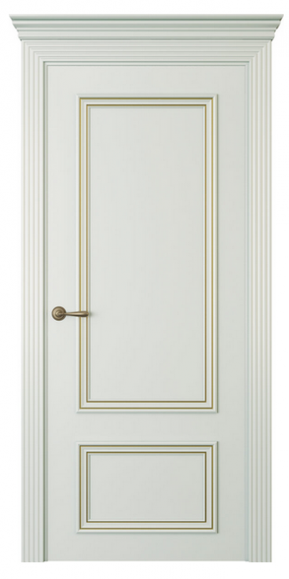 Межкомнатная дверь Дрезден 2 (глухая патина)  Эмаль серый шелк