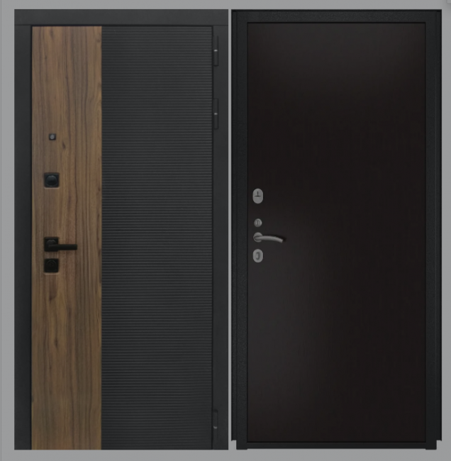 Дверь Luxor-46 - Прямая (16мм, венге)