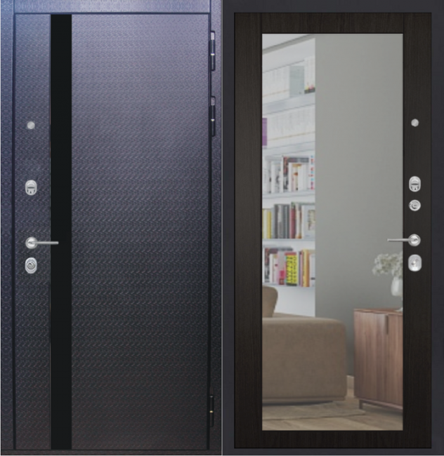 Дверь ZMD Люкс 3D Зеркало стандарт Венге