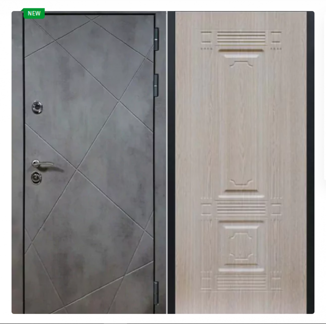 Дверь Урбан темный 2 Дуб беленый