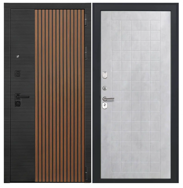 Дверь Luxor-48 - ФЛ-256 (10мм, бетон снежный)