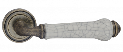 Ручка дверная "Сиракузы", бронза состар. с состар. керамикой 1