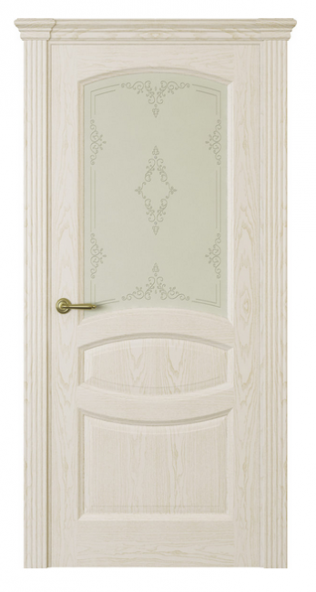 Межкомнатная дверь Изабелла (ст.ажур) Белый жемчуг