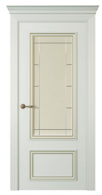 Межкомнатная дверь Дрезден 2 Патина (ст.стелла) Эмаль серый шелк