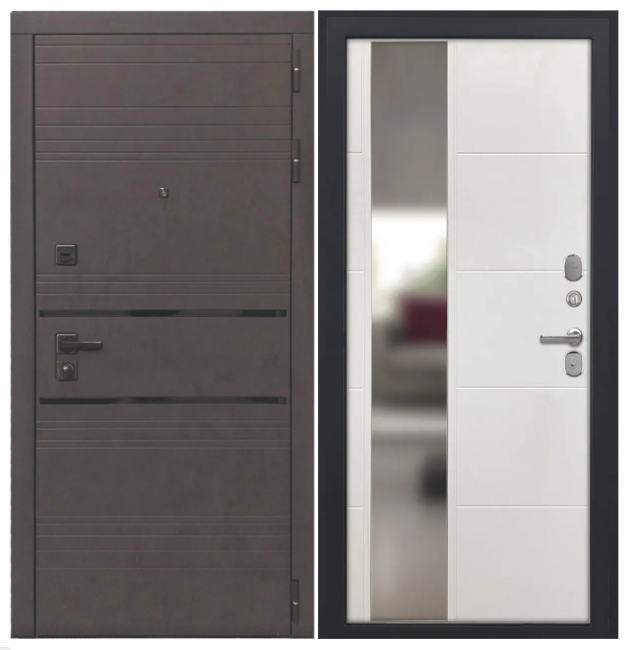 Входная дверь Luxor - 43 -  ФЛЗ-649 (капучино зеркало)