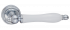 Ручка дверная "Мишель", хром блест. с белой керамикой