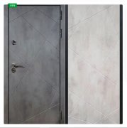 Дверь Урбан темный 291 Бетон светлый