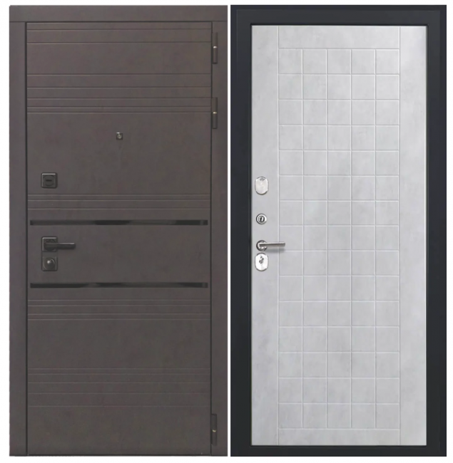 Входная дверь Luxor - 43 -  ФЛ-256 (10мм, бетон снежный)