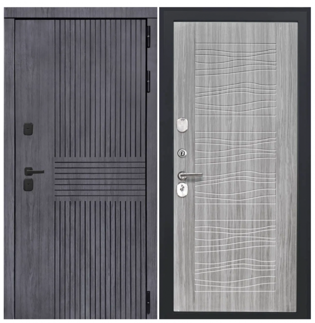 Дверь Берген 2- ФЛ-259 (10мм, дуб с пилением)