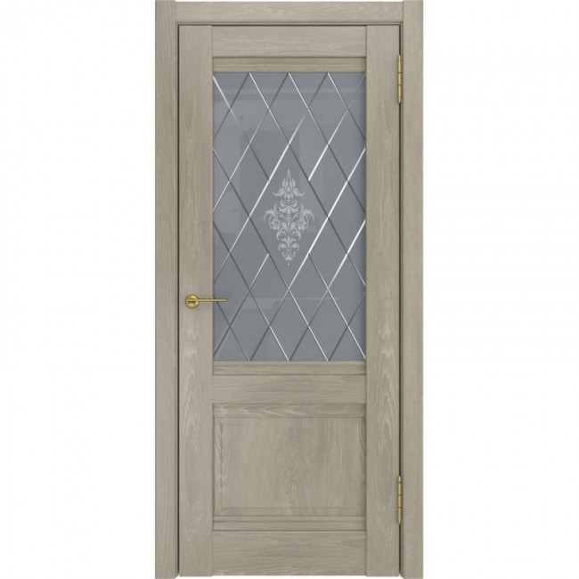 Межкомнатная дверь экошпон ЛУ 52 (Дуб серый)