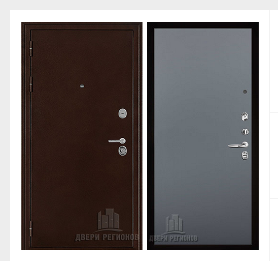 Дверь входная взломостойкая Феникс 3K, цвет медный антик, панель -  aurum цвет антрацит гладкий