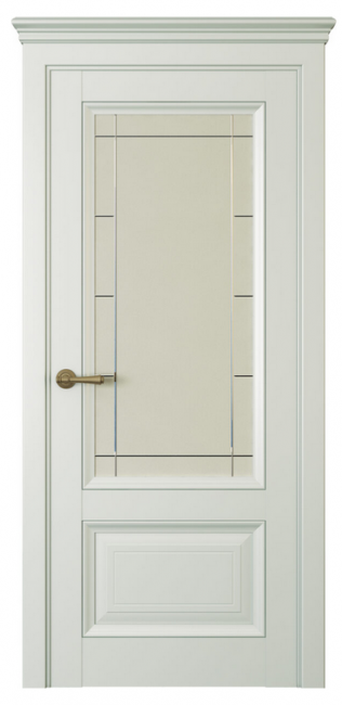 Межкомнатная дверь Riva Classica 1 (ст.стелла)  Экошпон серый шелк