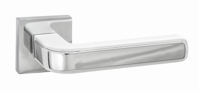 Ручка дверная Puerto "INAL 539-03 MSW/CP", матовый супер белый/хром блестящий Ручка дверная Puerto "INAL 539-03 MSW/CP", матовый супер белый/хром блестящий
