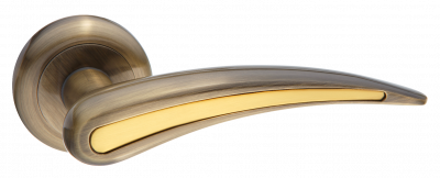 Ручка дверная "Сабрина", бронза ант./лат.мат.