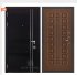 Дверь входная взломостойкая Сенатор Карбон, цвет черная мозаика, панель - стандарт цвет орех темный Дверь входная взломостойкая Сенатор Карбон, цвет черная мозаика, панель - стандарт цвет орех темный