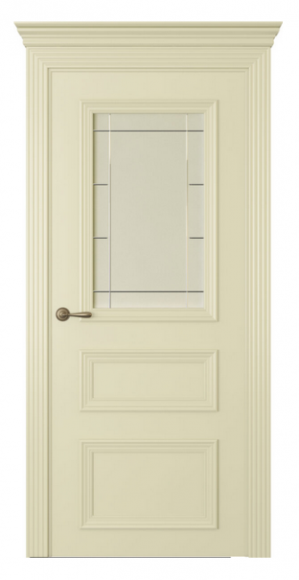 Межкомнатная дверь Дрезден 3 (ст.стелла)  Эмаль шампань