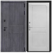 Дверь Берген - ФЛ-609 (L-52, 10мм, белый матовый)