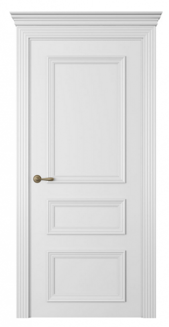 Межкомнатная дверь Дрезден 3 (глухая) Эмаль белый шелк