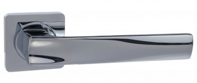 Ручка дверная на квадр. розетке "Остия", хром блестящий