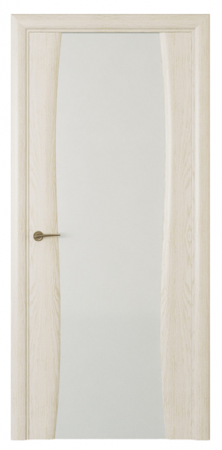 Межкомнатная дверь Океан Буревесник 2 (ст.белое триплекс)  Белый жемчуг