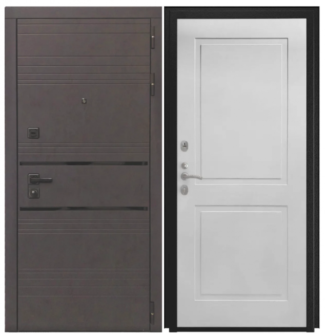 Входная дверь Luxor - 43 - ФЛ-609 (L-52, 10мм, белый матовый)