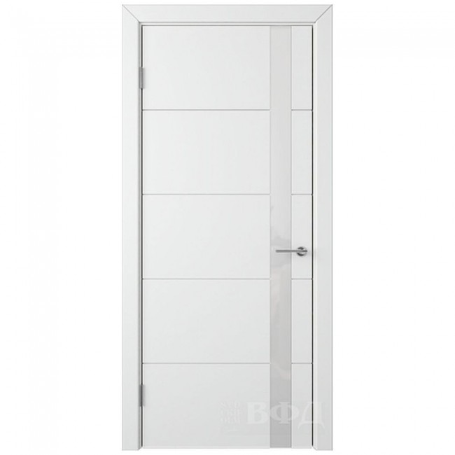 Межкомнатная дверь Тривиа 50 ДО Polar Белое лакобель