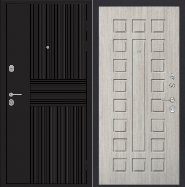 Дверь ZMD Черный кварц 183 Белая сосна Дверь ZMD Черный кварц 183 Белая сосна