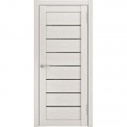 Межкомнатная дверь экошпон ЛУ 7 стекло черное (Беленый дуб) Межкомнатная дверь экошпон ЛУ 7 стекло черное (Беленый дуб)