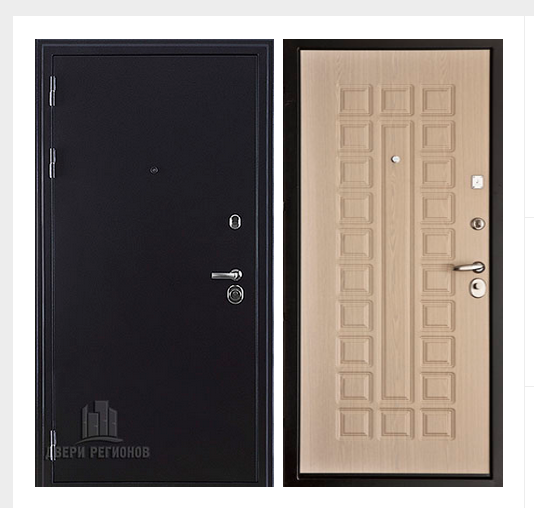 Дверь входная Колизей, цвет темное серебро антик, панель -  стандарт цвет беленый дуб