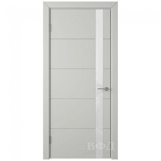 Межкомнатная дверь Тривиа 50 ДО Cotton Белое лакобель