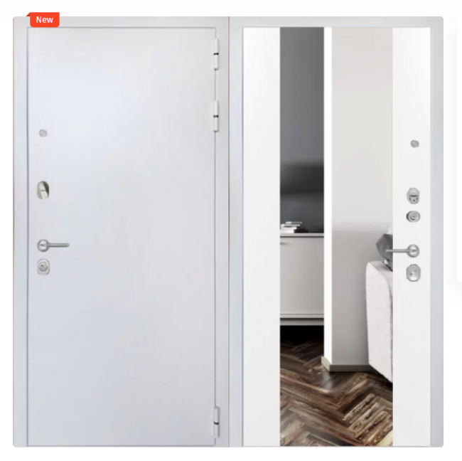 Дверь ZMD Премиум Сноу Зеркало XXL