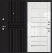 Дверь ZMD Черный кварц SB Белый глянец