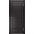 Межкомнатная дверь экошпон ЛУ 7 стекло черное (Венге) Межкомнатная дверь экошпон ЛУ 7 стекло черное (Венге)
