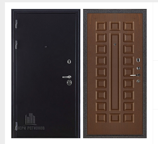 Дверь входная Колизей, цвет темное серебро антик, панель -  стандарт цвет орех темный