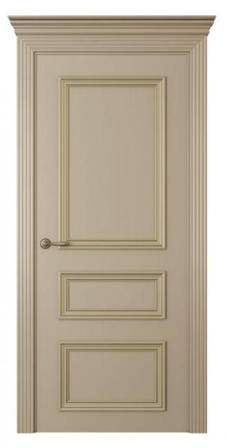 Межкомнатная дверь Дрезден 3 (глухая патина)   Эмаль латте