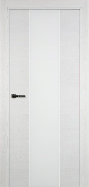 Дверь Шпон дуба 704 ДО 21- 9, стекло Белое (Эмаль белая по шпону)