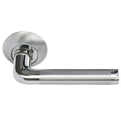 Ручка дверная КОЛОННА DIY MH-03 SN/CP Белый Никель/полированный Хром